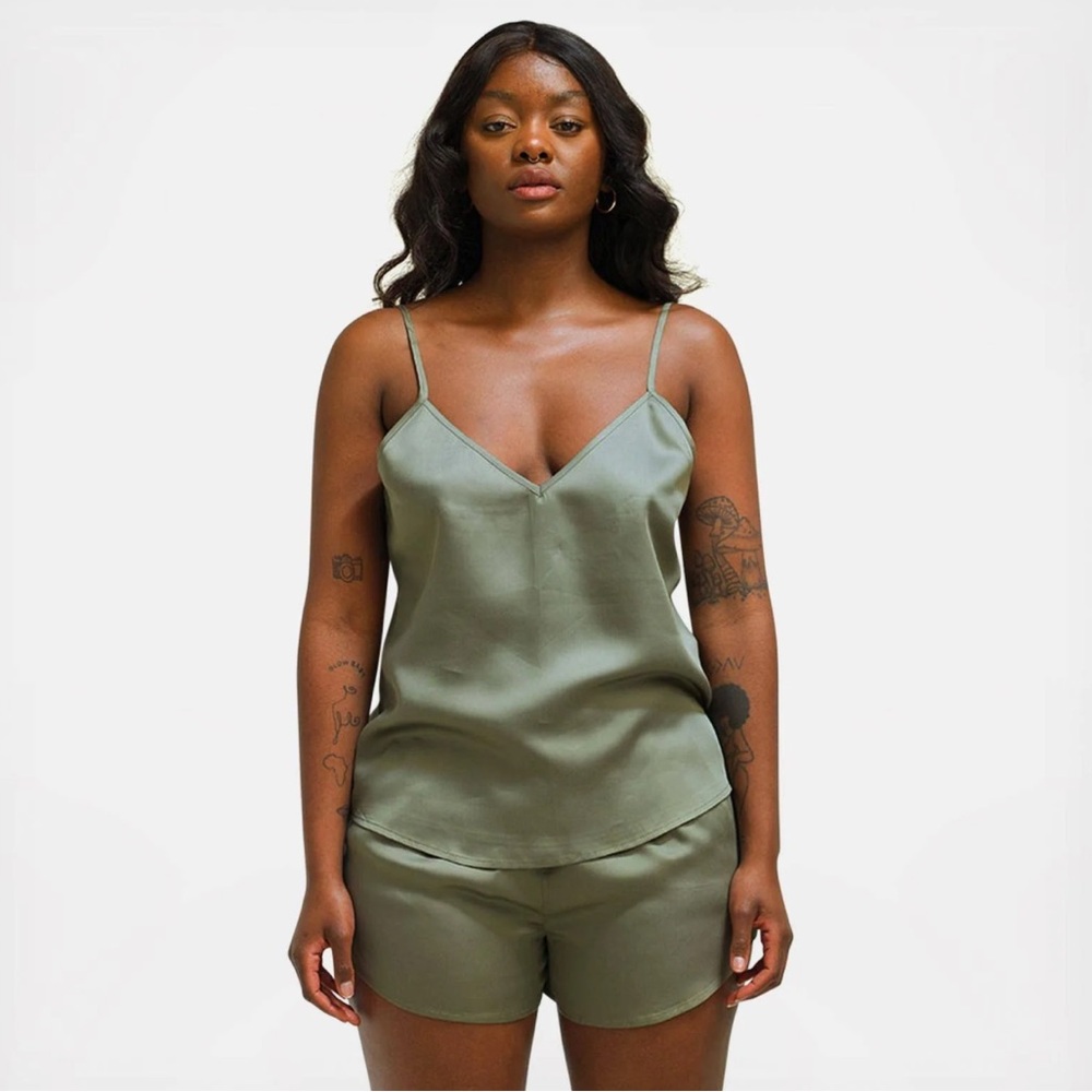 Ettitude Sateen Cami & Short Set Moss sz.XXL